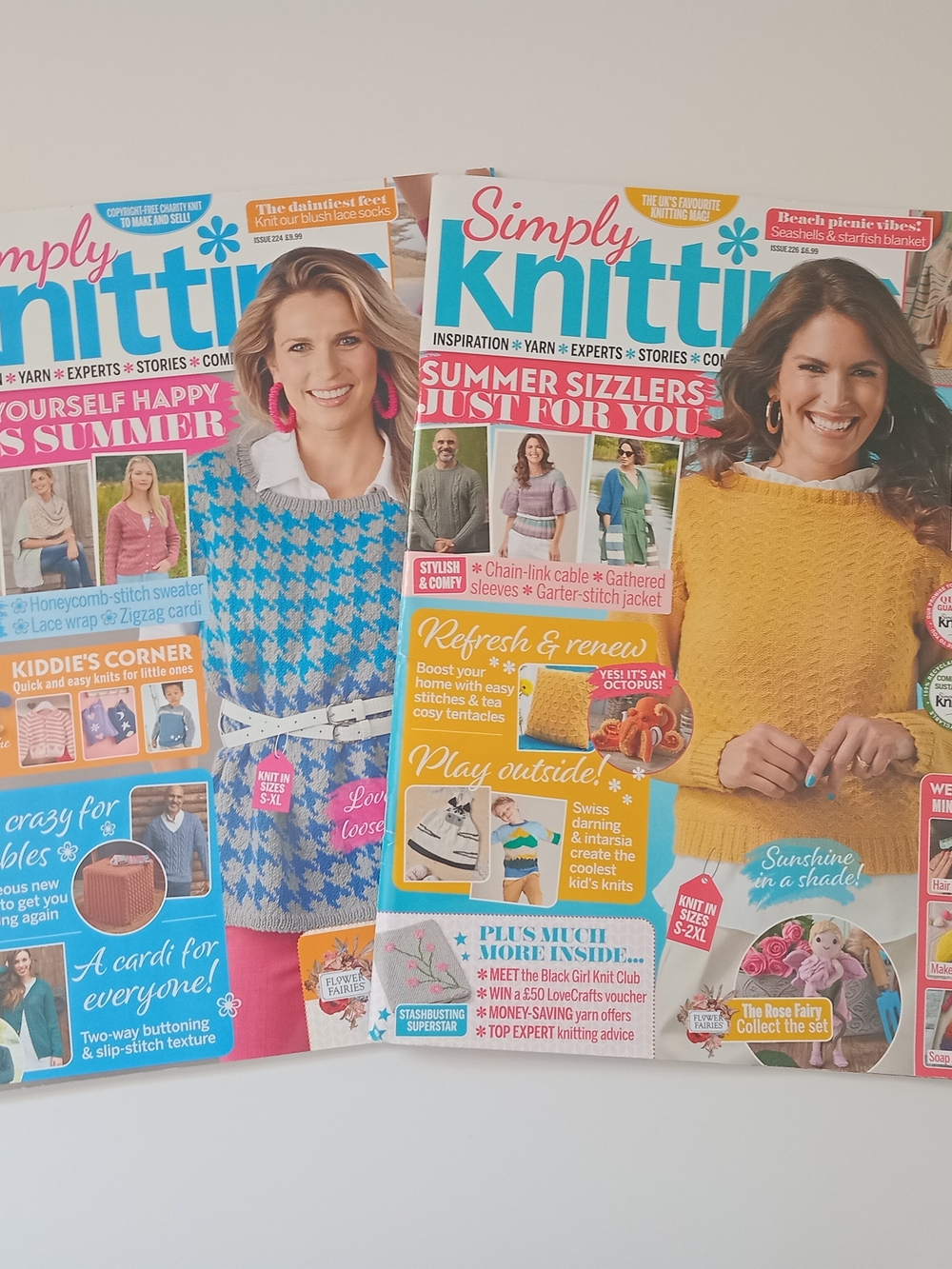 Simply Knitting Magazine Lot of 2 | Issues #224 & #226 (2022 UK) | Knitting